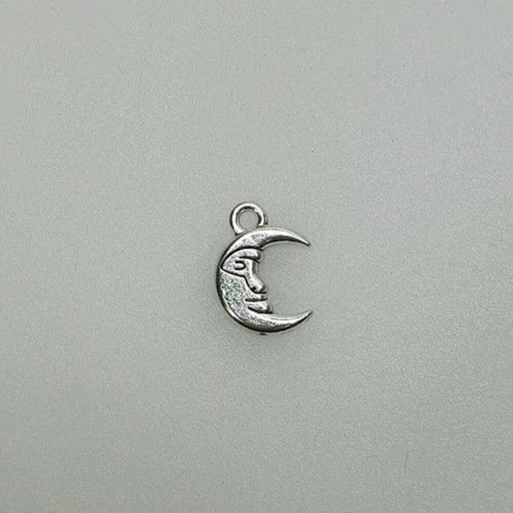 Silver Moon Charm For Jewelry